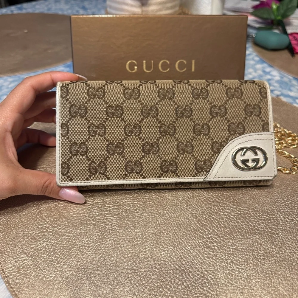 Gucci canvas, long wallet - Picture 1 of 7
